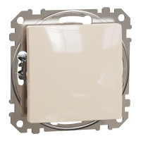 Вимикач одноклавішний кнопковий бежевий Sedna Design & Element Schneider Electric SDD112111