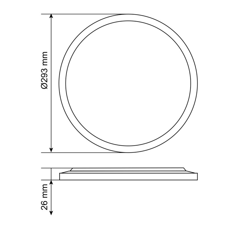 LED світильник з декоративною підсвіткою VIDEX DL5R 22W 3000-5000K White (VL-DL5R-22CW)