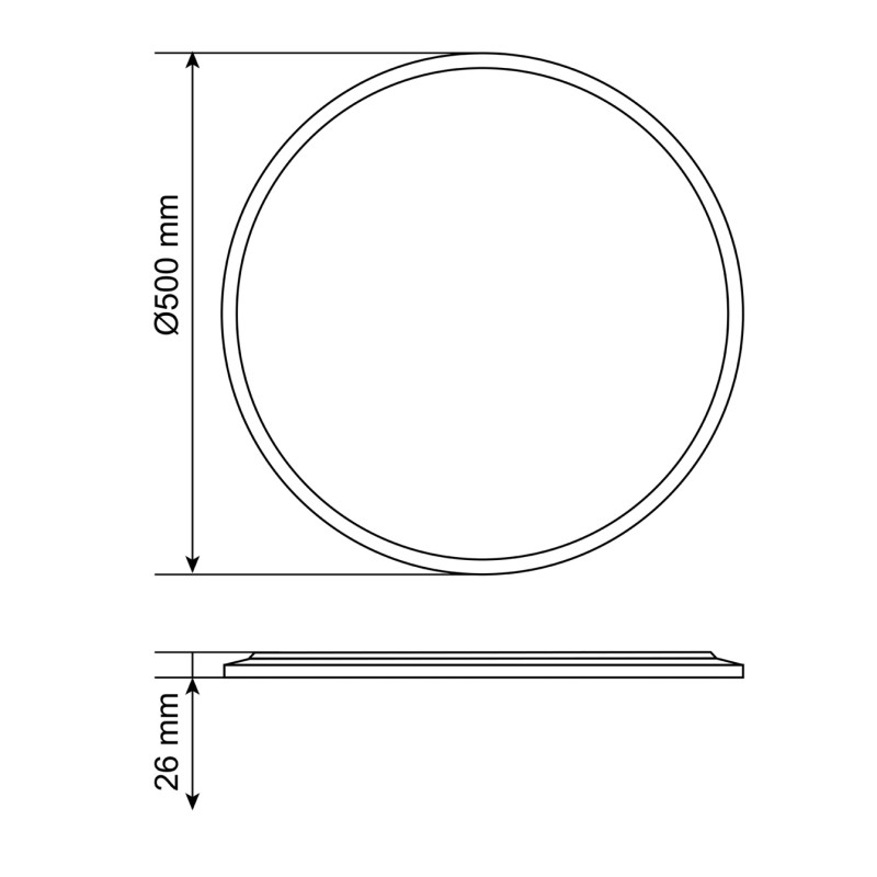 LED світильник з декоративною підсвіткою VIDEX DL5R 44W 3000-5000K Black (VL-DL5R-44CB)