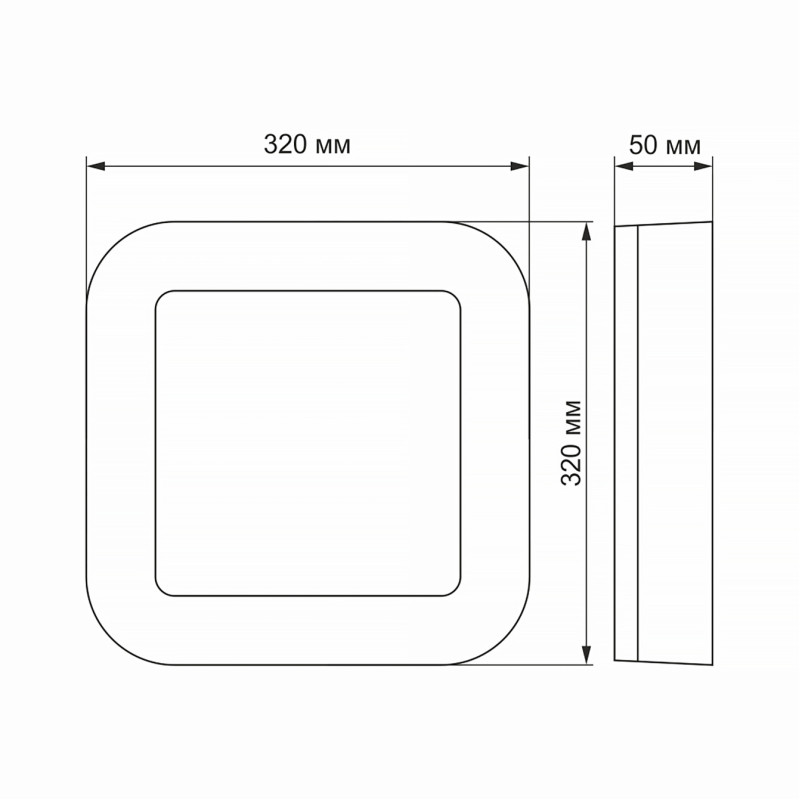 Светодиодный LED светильник ART IP65 квадратный VIDEX 30W 5000K Black (VL-BHFS-305B)