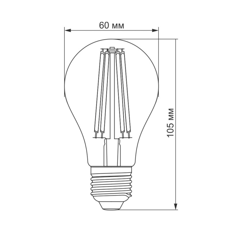 Светодиодная лампа TITANUM Filament A60 7W E27 4100K (TLFA6007274)