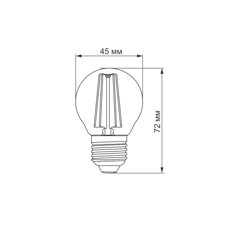 Светодиодная лампа TITANUM Filament G45 4W E27 4100K (TLFG4504274)