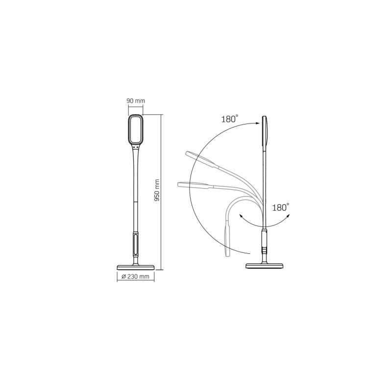 Напольный LED торшер VIDEX  (VL-TF07B ) 14W черный