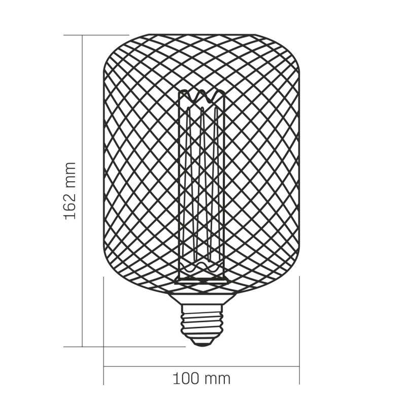 Светодиодная LED лампа VIDEX Filament VL-DBMC100162 4W E27 1800K Black Chainmail style