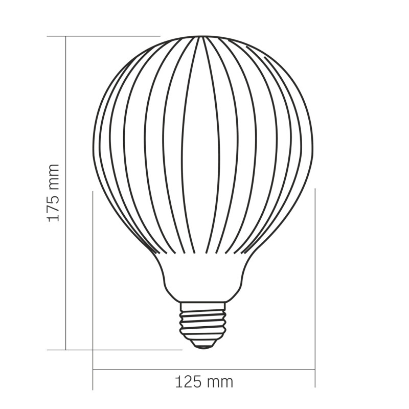 Светодиодная LED лампа VIDEX Filament VL-DG125175-WZTMO 4W E27 3000K Matt opal