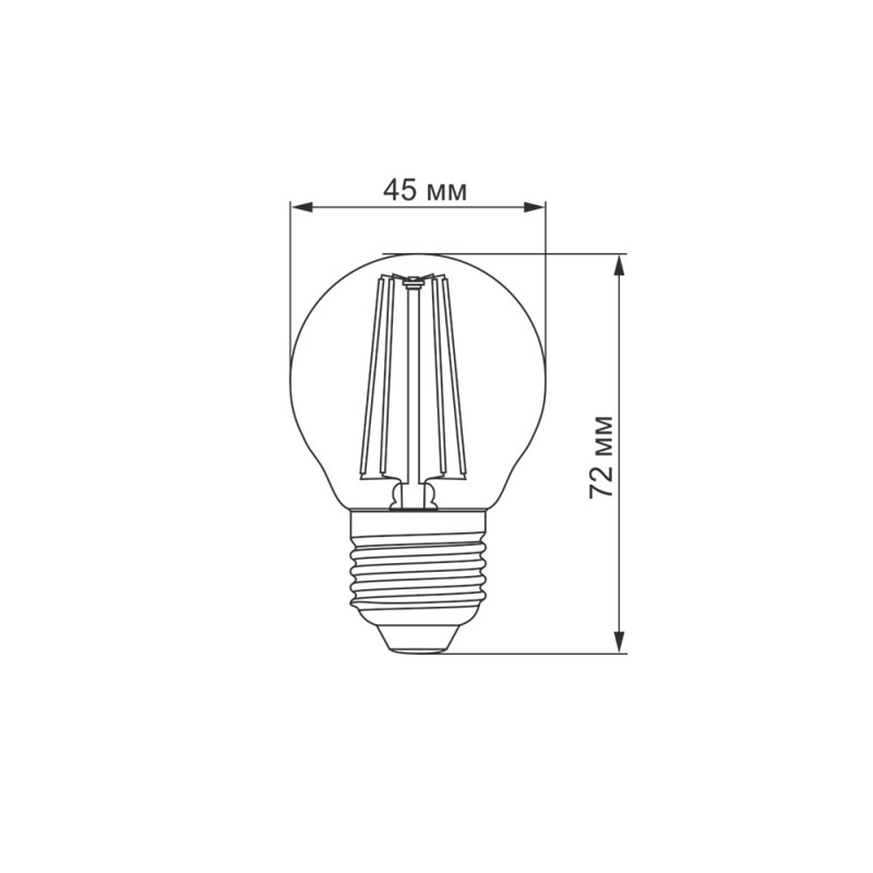 Светодиодная лампа TITANUM Filament G45 4W E27 2200K бронза (TLFG4504272A)