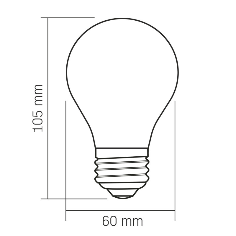 Светодиодная лампа VIDEX Filament 4W E27 3000K Porcelain dimmable (VL-DA60MO)