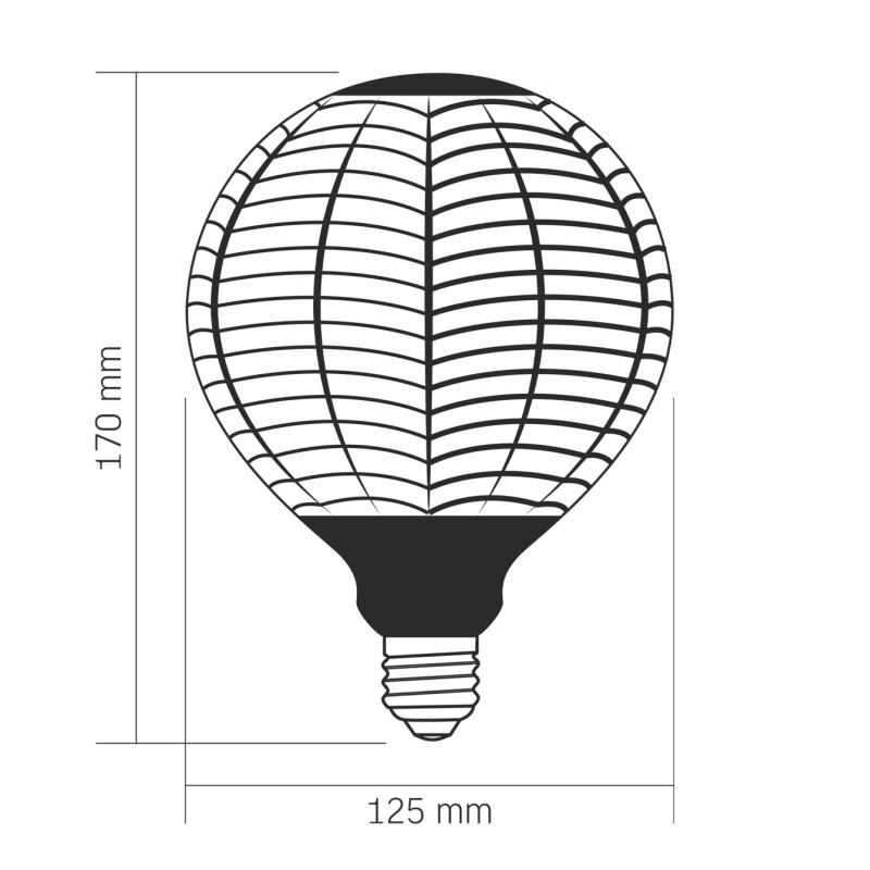 Светодиодная лампа VIDEX Filament 6W E27 1800K Black Magician pine needles (VL-DG125BN)