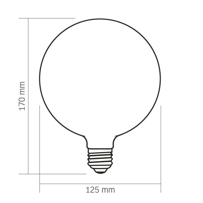 Светодиодная лампа VIDEX Filament 7W E27 3000K Porcelain dimmable (VL-DG125MO)