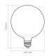 Светодиодная лампа VIDEX Filament 7W E27 3000K Porcelain dimmable (VL-DG125MO)