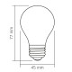 Светодиодная лампа VIDEX Filament 4W E27 3000K Porcelain dimmable (VL-DG45MO)