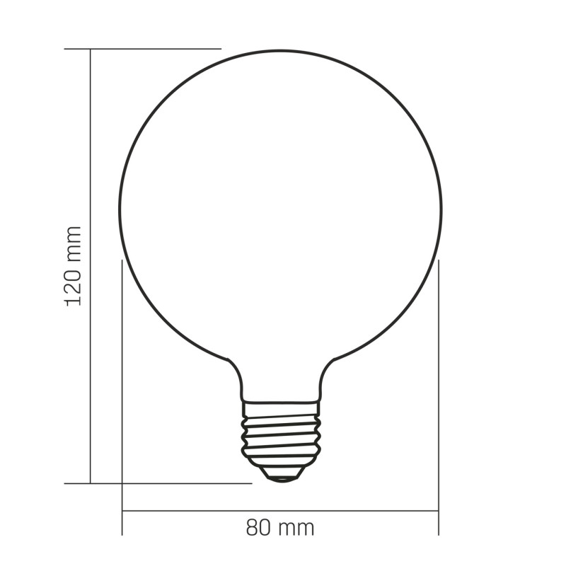 Светодиодная лампа VIDEX Filament 7W E27 3000K Porcelain dimmable (VL-DG80MO)