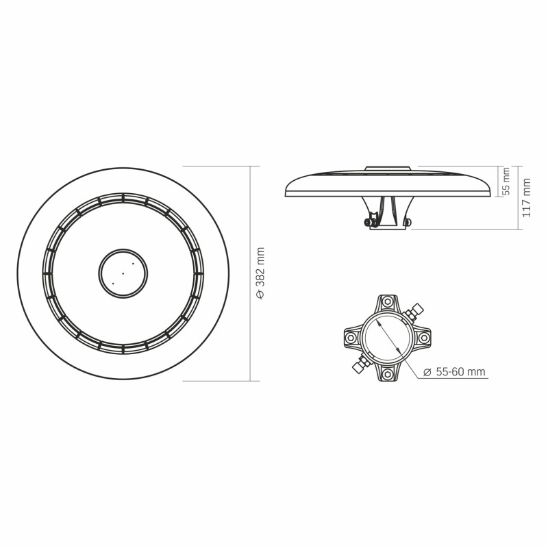 LED светильник парковый VIDEX SLP01 IP65 120W 16800Lm 3000/5000/6500K 220V (VL-SLP01-120B)