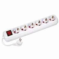 Удлинитель с заземлением 6 гнезд, 3м, с выключателем, 16А, Olimpia, Mutlusan