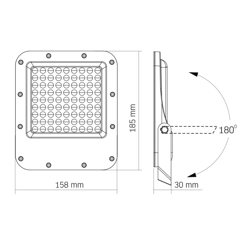 Світлодіодний прожектор VIDEX 50W 5000K (VL-F2-505G)