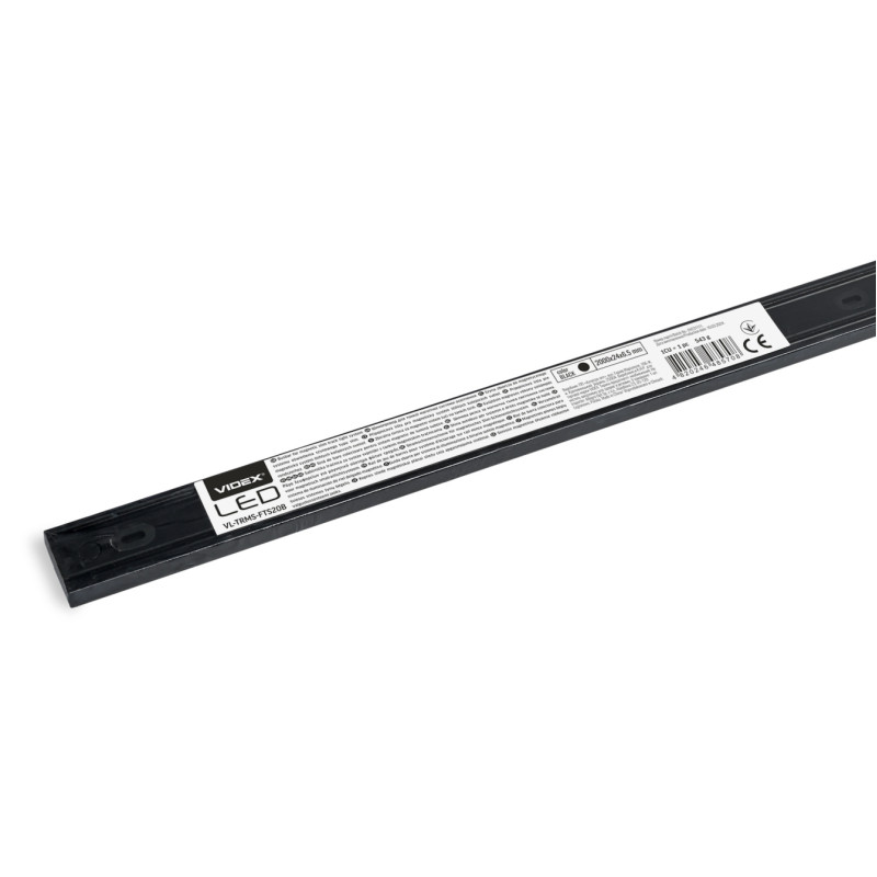 Магнитный шинопровод трековый накладной VIDEX FTS20B 2м черный