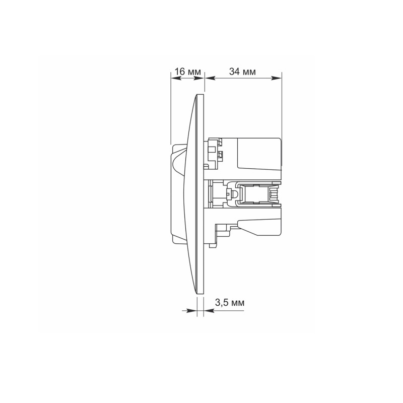Розетка одинарная с заземлением с USB+USB-C черный графит VIDEX BINERA (VF-BNSK1GUC-BG)