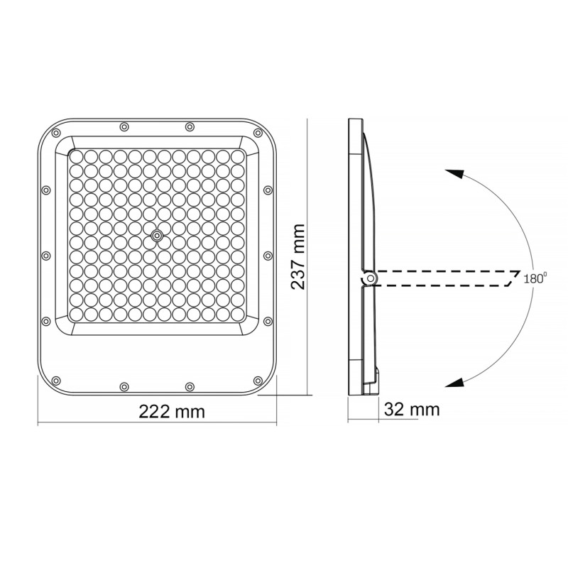Світлодіодний прожектор VIDEX 100W 5000K  (VL-F2-1005G)