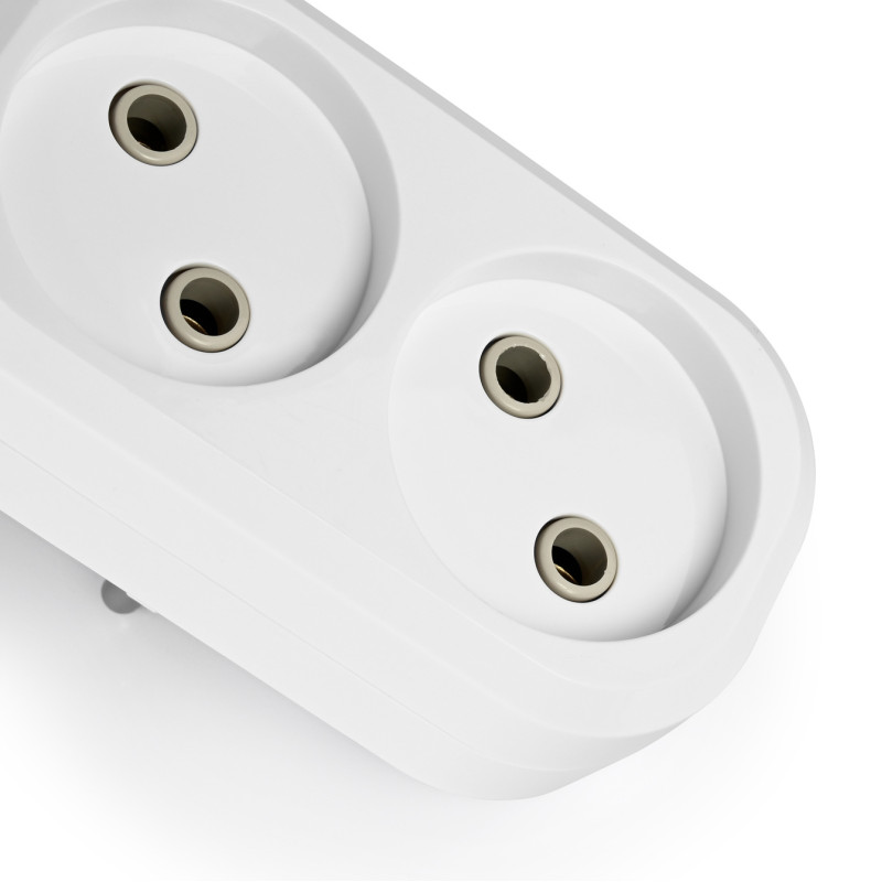 Сетевой разветвитель без заземления 2 гнезда белый TITANUM STANDARD (ТF-MR210-W)