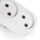 Сетевой разветвитель без заземления 2 гнезда белый TITANUM STANDARD (ТF-MR210-W)