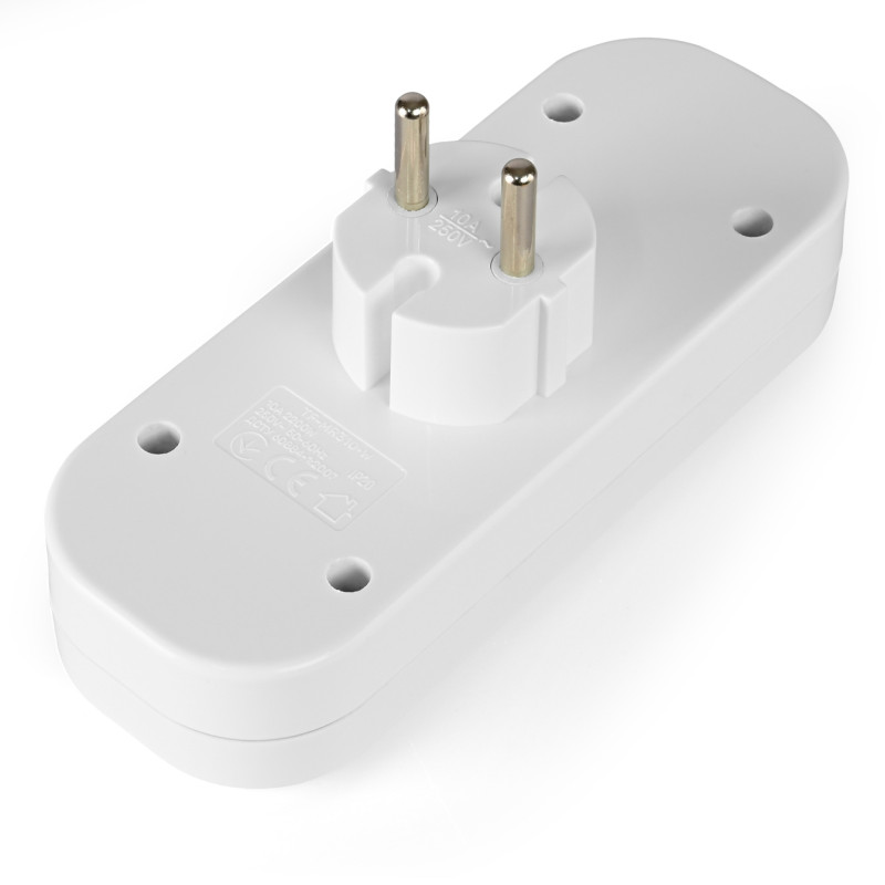 Сетевой разветвитель без заземления 3 гнезда белый TITANUM STANDARD (ТF-MR310-W)