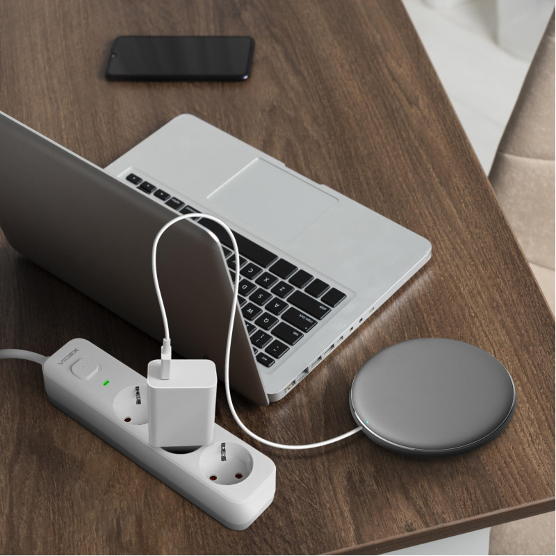 Удлинитель сетевой VIDEX ONCORD с/с 3п 3м с кнопкой белый (VF-PD33G-W)