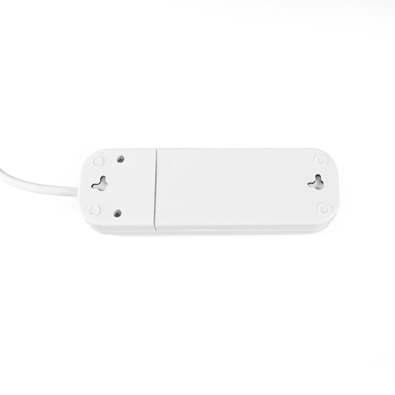 Подовжувач мережевий без заземлення 3 гнізда з кнопкою 3м (2x1мм) білий TITANUM STANDARD (TF-ESS310-3W)