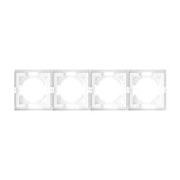 Рамка белая матовая на 4 места горизонтальная VIDEX NOTA (VF-NT-FR4H-WH)