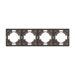 Рамка мокко на 4 места горизонтальная VIDEX NOTA (VF-NT-FR4H-BR)