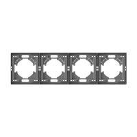 Рамка серый графит на 4 места горизонтальная VIDEX NOTA (VF-NT-FR4H-GR)