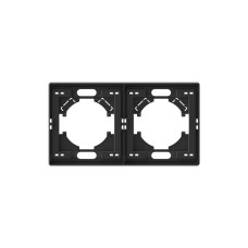 Рамка угольно-черная на 2 места горизонтальная VIDEX NOTA (VF-NT-FR2H-BL)