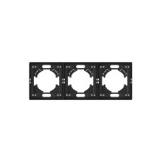 Рамка угольно-черная на 3 места горизонтальная VIDEX NOTA (VF-NT-FR3H-BL)