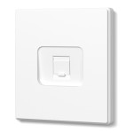 Розетка CAT6e одинарная компьютерная белая матовая VIDEX NOTA (VF-NT-SK1PC6-WH)