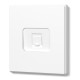 Розетка CAT6e одинарная компьютерная белая матовая VIDEX NOTA (VF-NT-SK1PC6-WH)