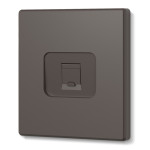 Розетка CAT6e одинарная компьютерная МОККО VIDEX NOTA (VF-NT-SK1PC6-BR)