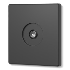 Розетка TV одинарная телевизионная угольно-черная VIDEX NOTA (VF-NT-SK1TV-BL)