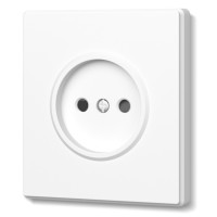 Розетка одинарная без заземления белая матовая VIDEX NOTA (VF-NT-SK1-WH)