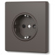 Розетка одинарная с заземлением мокко VIDEX NOTA (VF-NT-SK1G-BR)