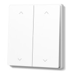 Вимикач двоклавішний прохідний білий матовий VIDEX NOTA (VF-NT-SW2P-WH)