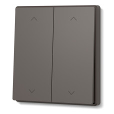 Выключатель двухклавишный проходной мокко VIDEX NOTA (VF-NT-SW2P-BR)