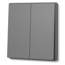 Выключатель двухклавишный серый графит VIDEX NOTA (VF-NT-SW2-GR)