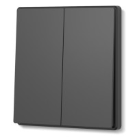 Выключатель двухклавишный угольно-черный VIDEX NOTA (VF-NT-SW2-BL)