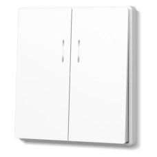 Двухклавишный выключатель с подсветкой белый матовый VIDEX NOTA (VF-NT-SW2L-WH)