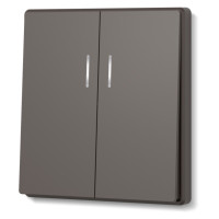 Выключатель двухклавишный с подсветкой МОККО VIDEX NOTA (VF-NT-SW2L-BR)