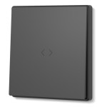 Выключатель одноклавишный промежуточный угольно-черный VIDEX NOTA (VF-NT-SW1I-BL)