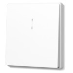 Вимикач одноклавішний з підсвіткою білий матовий VIDEX NOTA (VF-NT-SW1L-WH)