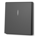 Вимикач одноклавішний з підсвіткою вугільно-чорний VIDEX NOTA (VF-NT-SW1L-BL)