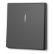 Выключатель одноклавишный с подсветкой угольно-черный VIDEX NOTA (VF-NT-SW1L-BL)