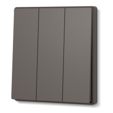 Выключатель трехклавишный мокко VIDEX NOTA (VF-NT-SW3-BR)