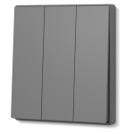 Выключатель трехклавишный серый графит VIDEX NOTA (VF-NT-SW3-GR)